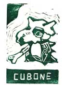 Cubone Linocut